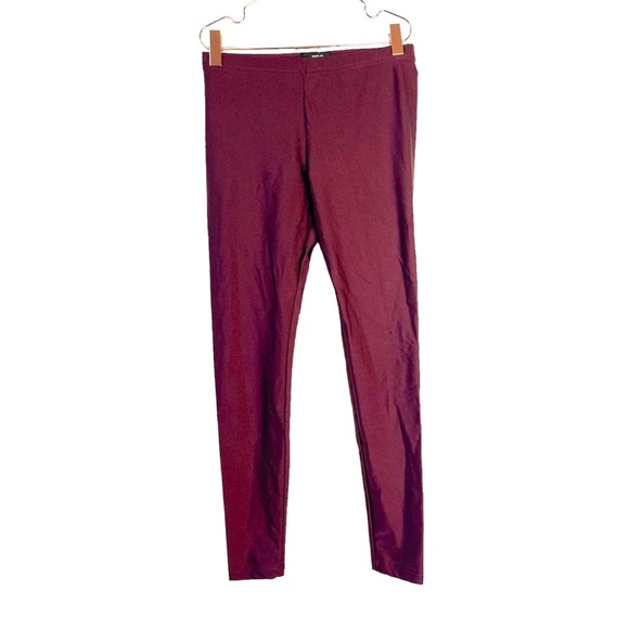 Urban Outfitters BDG Maroon Shine High Rise Stretch Leggings - Picture 1 of 8